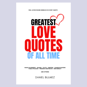 Front cover of Greatest Love Quotes of All Time on lavender background