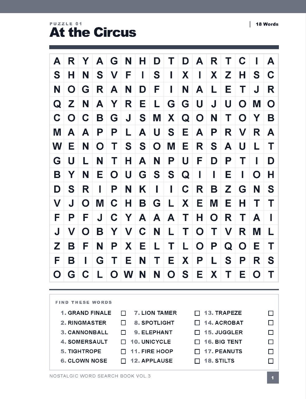 Look inside Volume 3 - At the Circus puzzle