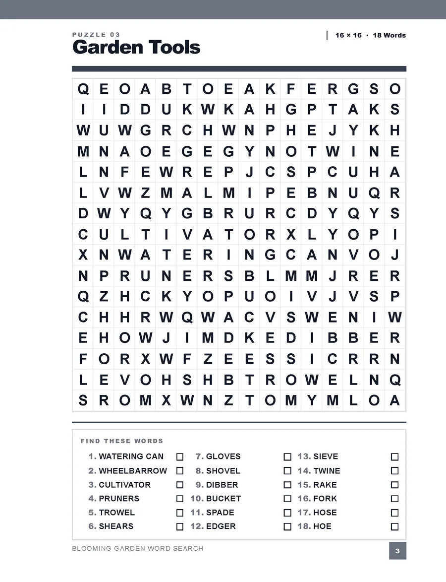 Look inside: Garden Tools puzzle