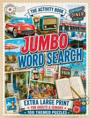 Jumbo Word Search for Adults & Seniors — Extra Large Print