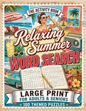 Relaxing Summer Word Search for Adults & Seniors — Large Print