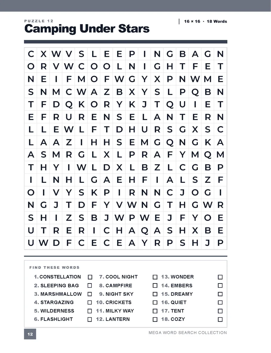 Look inside: Camping Under Stars puzzle