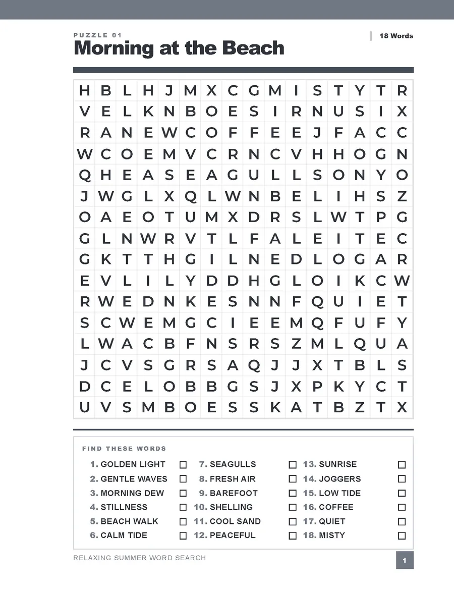 Look inside: Morning at the Beach puzzle
